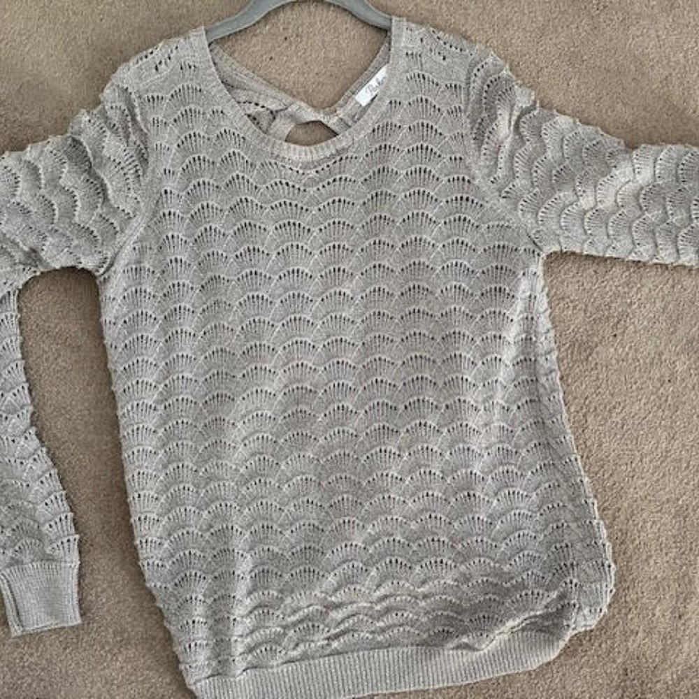 Open back fancy sweater